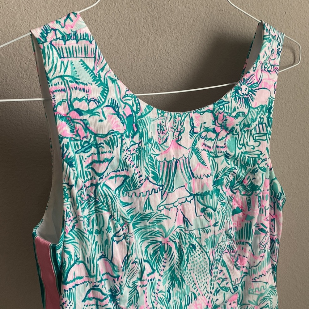 EUC Lilly Pulitzer Mila pink and green shift